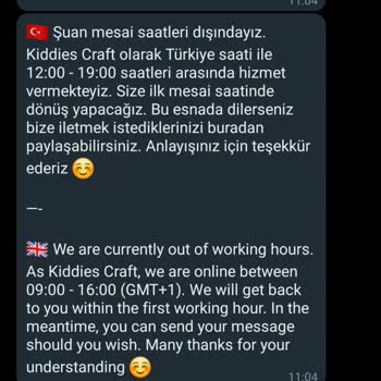 Kiddies Craft Mesajlara Cevap Vermiyor, İptal Yapmıyor Teslim Etmiyor