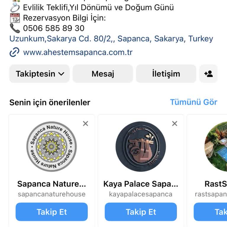 Aheste Bungalov (ahestemsapanca.com.tr) Sayfası Yanılttı