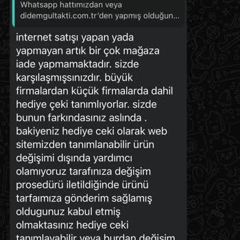 Didem Gültaktı Butik Para İadesi Yapmıyorlar
