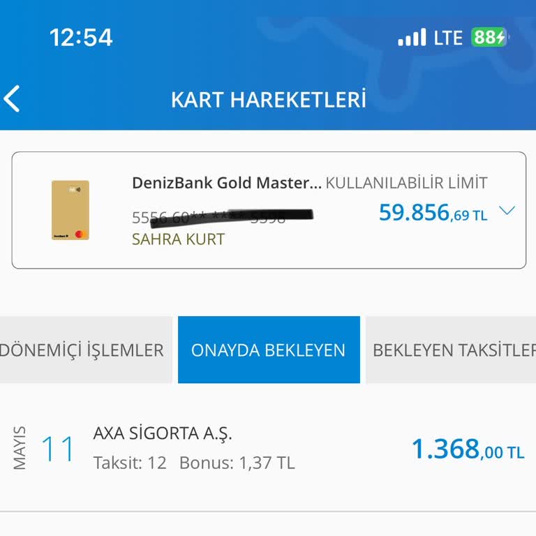 Denizbank Aracılığıyla Axa Sigortanın Yaptığı