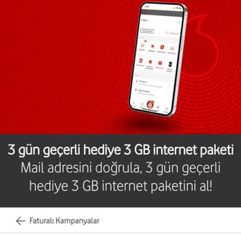 Vodafone Hediye İnternet Kampanyası