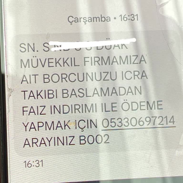 Metka Hukuk (SMS) Yanlış İcra Takibi Ve Arabuluculuk Çağrısı