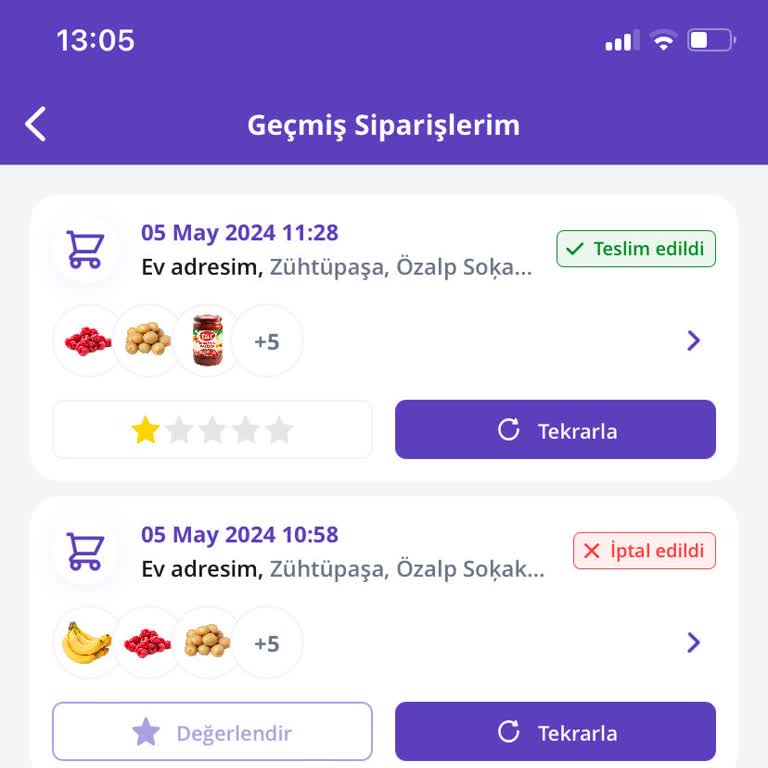 Getir 1 Buçuk Saat Sonra Siparişim İptal Edildi