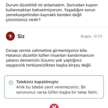 Yemeksepeti Müşterilerle Dalga Geçme Konusu Ve Hizmet Yok!