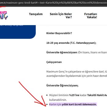 İş Bankası Maximum Genç Yıllık Kart Ücreti Alınması