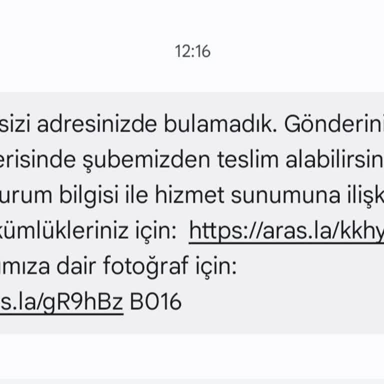 Aras Kargo Teslim Edilmeyen Kargo