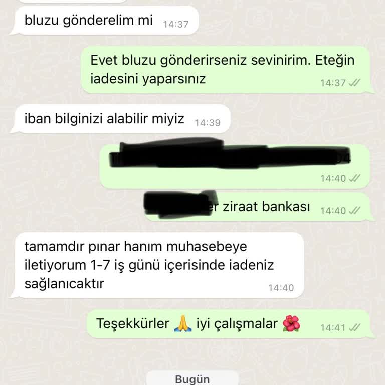 Tuğba'nın Butiği İade Ödemem Yapılmıyor