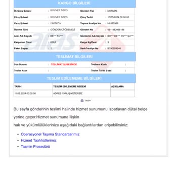 Aras Kargo İşini Düzgün Yapsın
