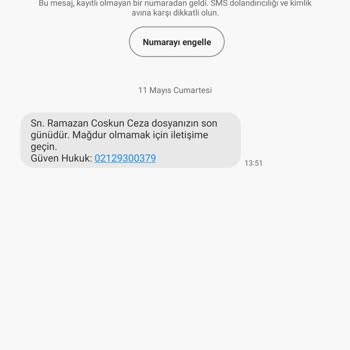 Güven Hukuk (Sms) Güven Hukuk Ceza Dosyası