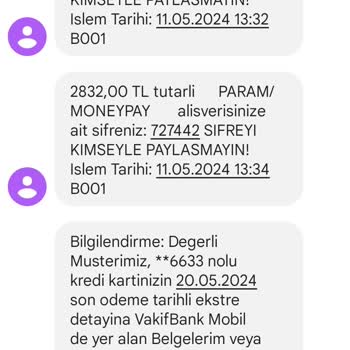 MoneyPay Paramın İadesi Talebi