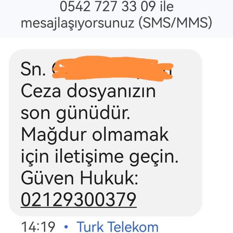 Güven Hukuk (Sms) 0542 7273309 Ceza Dosyası