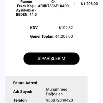 Dalkılıç Spor Adidas Ayakkabı Yırtılma Sorunu