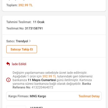 Trendyol İade Değişim Problemi