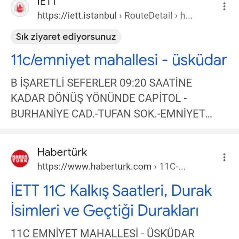 İETT - İstanbul Elektrik Tramvay Tünel 11c Otobüsleri Hakkında