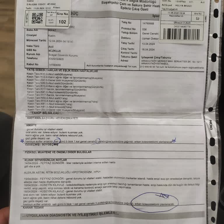 Başakşehir Çam ve Sakura Şehir Hastanesi Hastanede Bekleyen Hasta İçin Ameliyat Süreci İle İlgili Şikayet