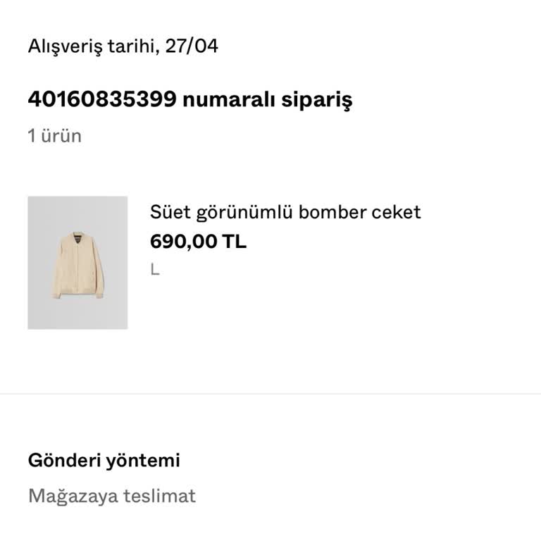 Bershka Gerekçe Göstermeden Siparişimin İptal Edilmesi