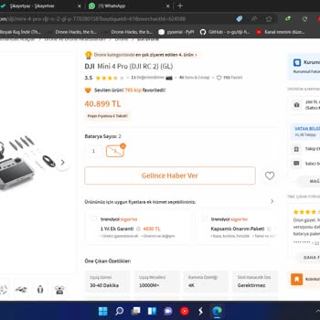 Trendyol Vatan Bilgisayar'ın 2 Bataryalı Mini Pro4 Tek Batarya İle Gönderilmesi