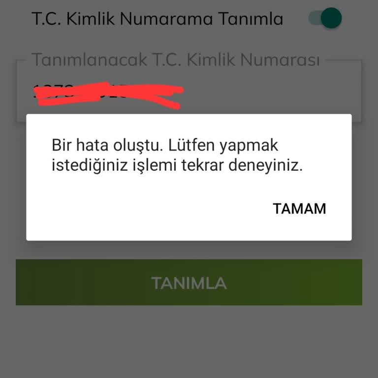 Passolig Tanımlama Hatası