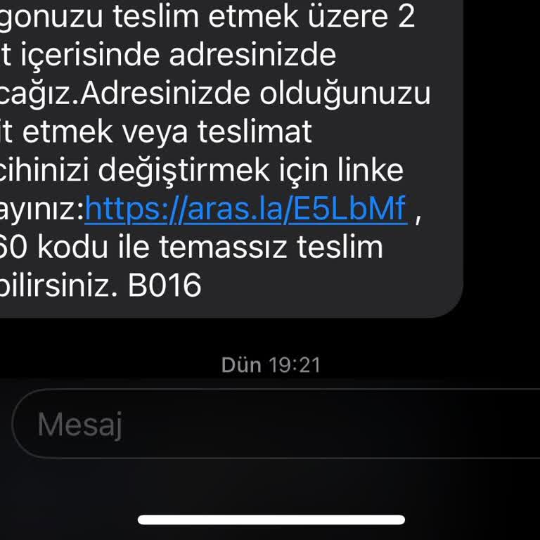 Aras Kargo Adres Teyit Sorunu