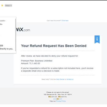 Wix.com Poor Customer Service And Refund Policy