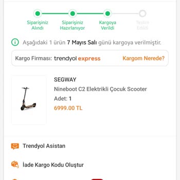 Trendyol Express Tuzla Elma Transfer Merkezi Kargomu Teslim Etmiyor.