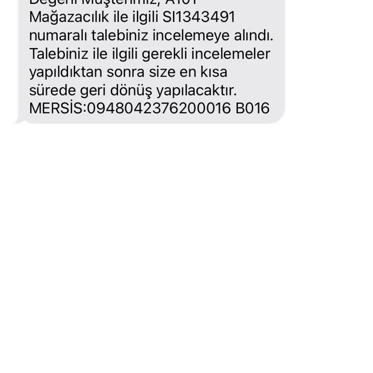 A101 Mağazadaki Ürünün Satışını Ayırtıldığı İçin Yapmıyor