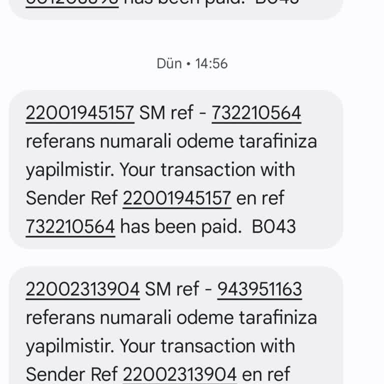 Sender Ödeme Hizmetleri Yanlış Mesajlar Gönderiyor
