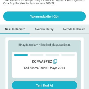 Burger King Menü Bilgileri Yanlış