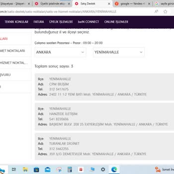 Digiturk Cihazı İadesi İade Edilecek Teknik Servis Yok.