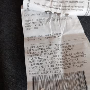 Kinetix Venezia FLO Mağazası Ayakkabı Şikayetim