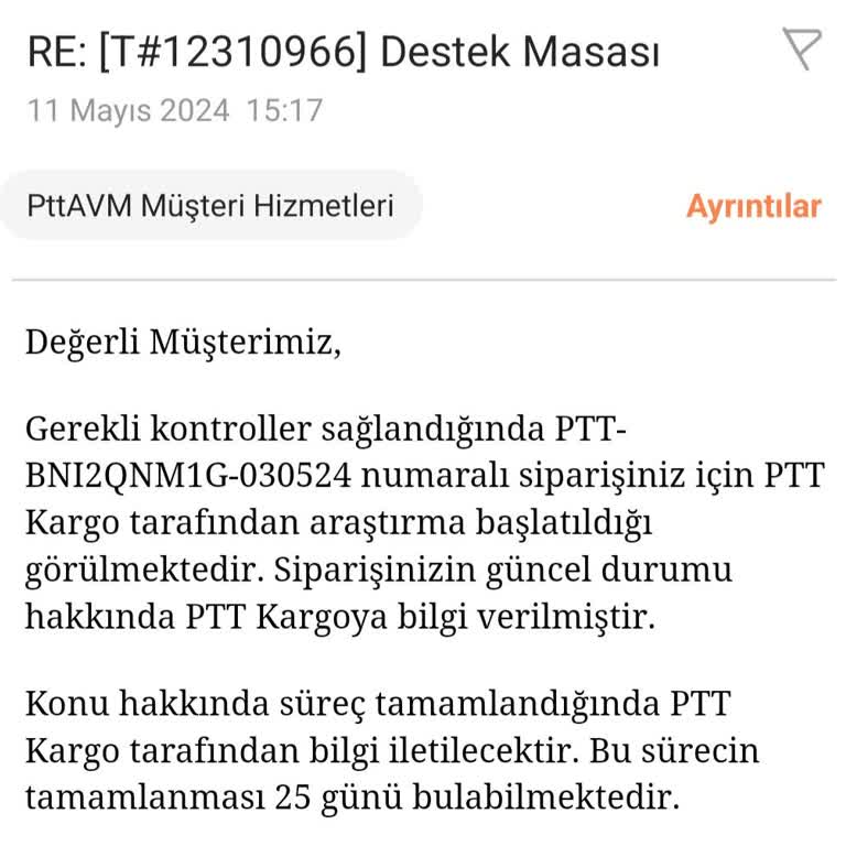 EpttAVM'de Kaybolan Ürün Ve Erişilemeyen Destek