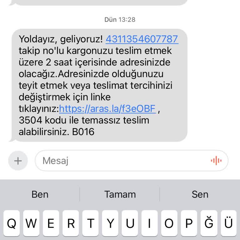 Aras Kargo Görevlisi Kargo Teslim Etmemesi