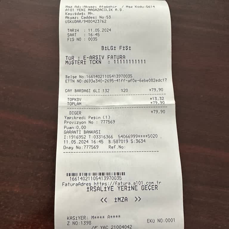 A101 Haksız Yere Alınan Para