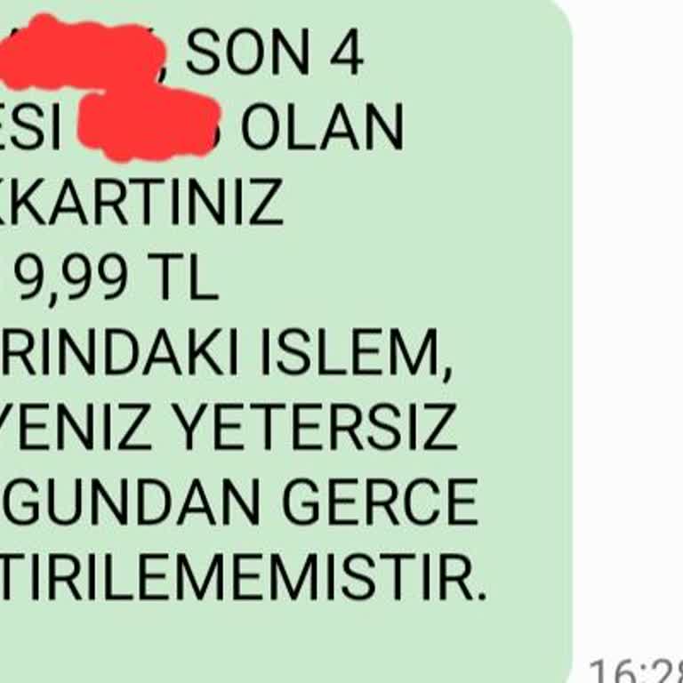 Ziraat Bankası Ziraat İşlem Mesajı