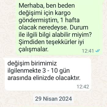 Bulem Butik Sosyal Medya Üzerinden Satış Yapan Butikten Ürün Değişimi Ve Gönderim Sorunu
