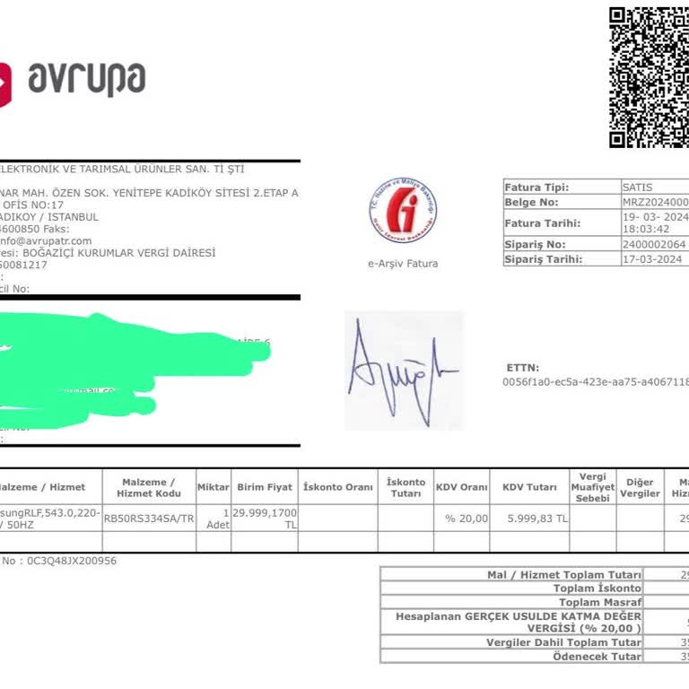 Samsung İstinyePark Avrupa Elektronik Kahve Makinemizi Vermiyor