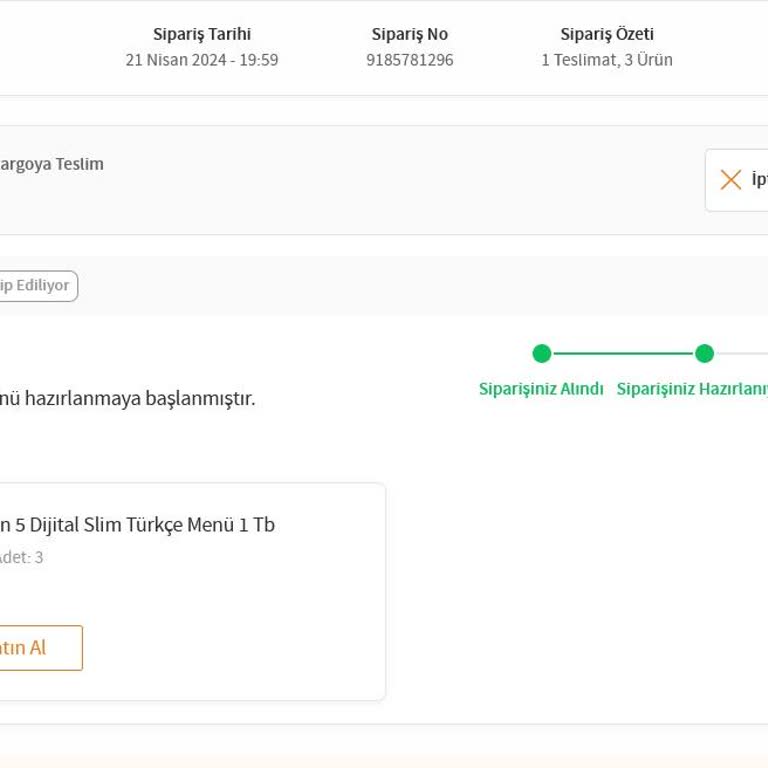 Trendyol Üzerinden Aldığım Ürün 20 Gün Oldu Kargoya Verilmedi