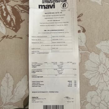 Mavi 2 Gün Önce Alınan Ürünün Yırtılması