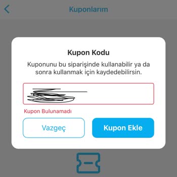 Dahadaha Tıkla Gelsin Kupon Bulunamadı Hatası