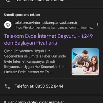 Türk Telekom 08504806606 Yanıltıcı İnternet Kampanya Sayfası Şikayeti.