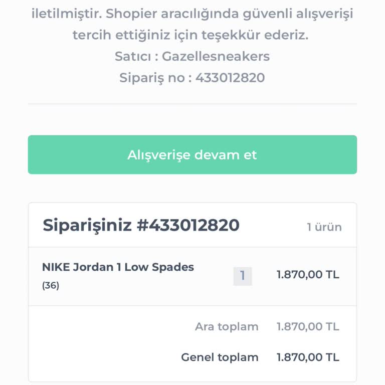 Shopier İade Talebi Oluşturma