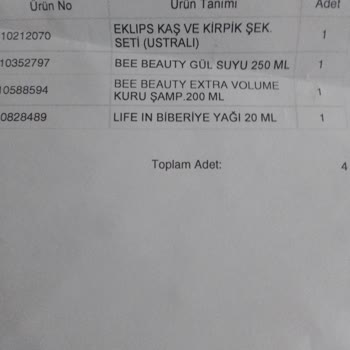 Gratis Siparişte Eksik Ürün