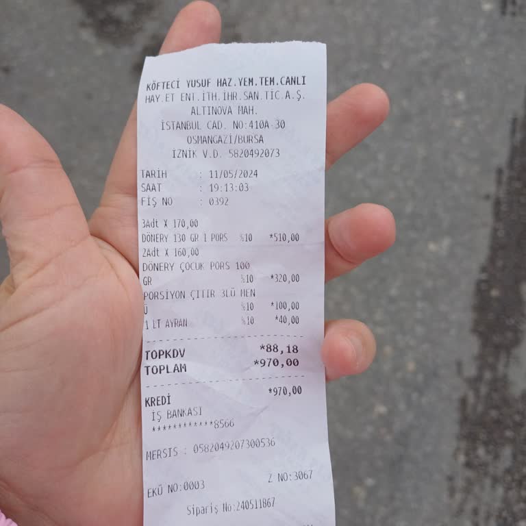 Köfteci Yusuf Yalova Yolu Köfteci Şubesinde Fiyat Karmaşası