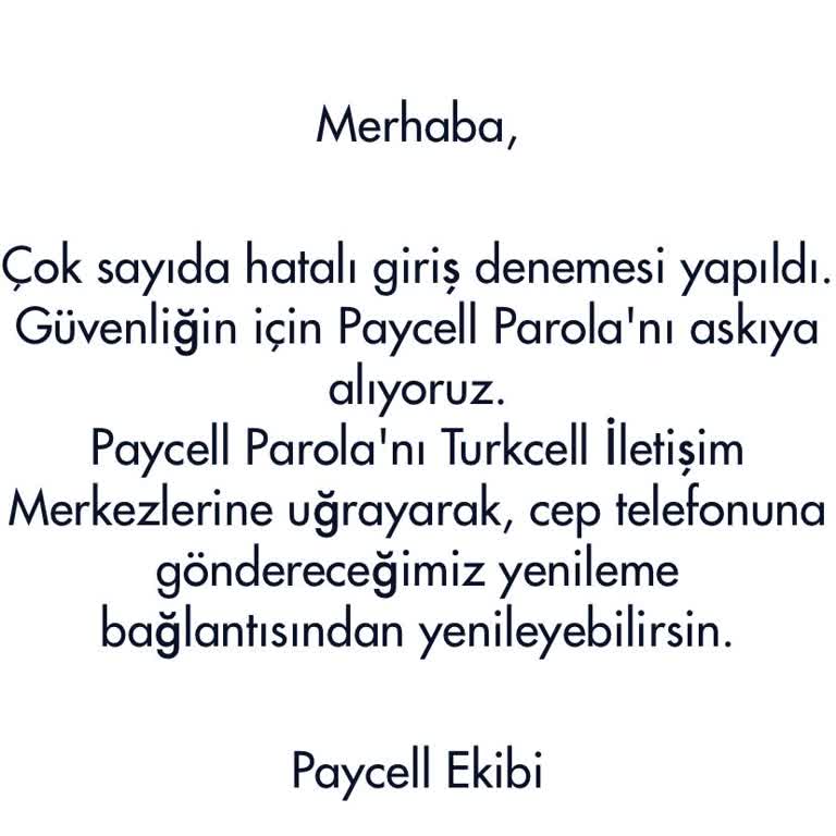 Turkcell Paycell Para Çekme Bloke Koyma