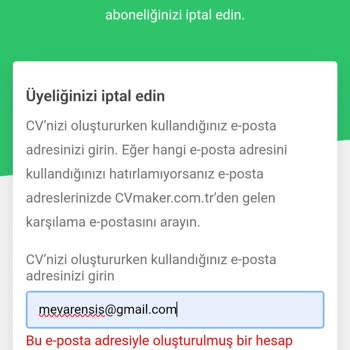 Cvmaker.com Üyeliğimi İptal Etmeyip Paramı Alıyor