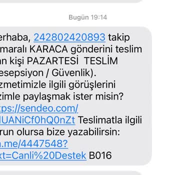 Hizmet Kalitesi Olmayan Sendeo Kargo Firması