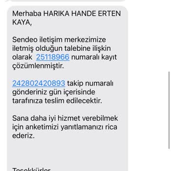 Hizmet Kalitesi Olmayan Sendeo Kargo Firması