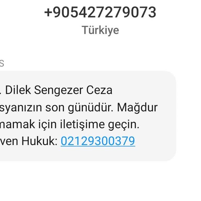 Güven Hukuk (Sms) Güven Hukuk SMS Ceza Dosyası