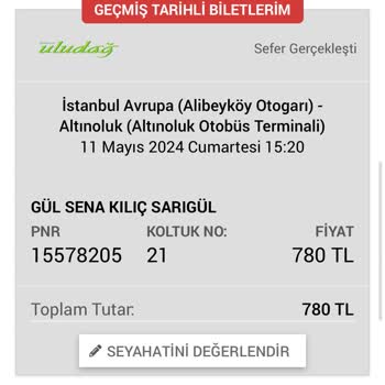Obilet'ten Aldığım Seyahat Bilgileri Hatalı