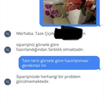 Taze Çiçek (tazecicek.com) Görselle Alakası Olmayan Çiçek